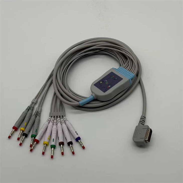 Kenz Compatible 15-Pin 10-Lead ECG/EKG Cable best