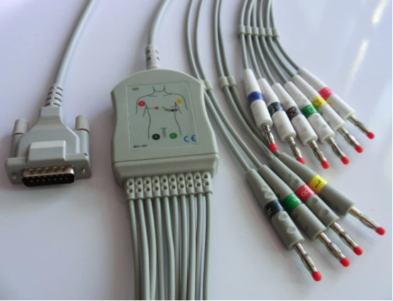 Schiller AT3/5/CS100 10 Lead Ekg Cable With Leadwires,IEC,banana/clip/snap With Short Screw