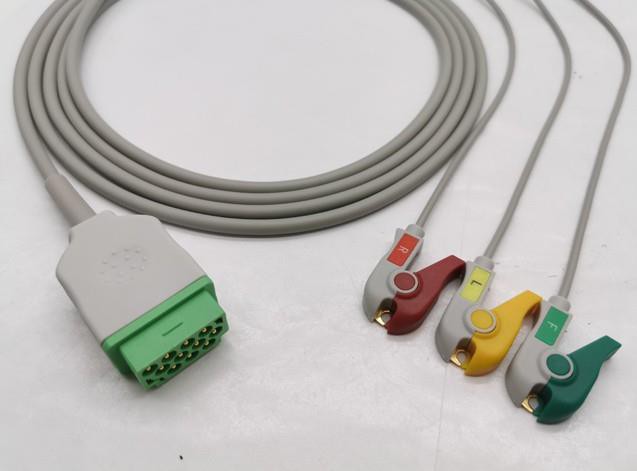 GE Healthcare One-Piece 3 Leads ECG Cable Clips