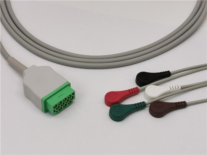 GE Healthcare Marquette ECG Cable 5 Leads Snap