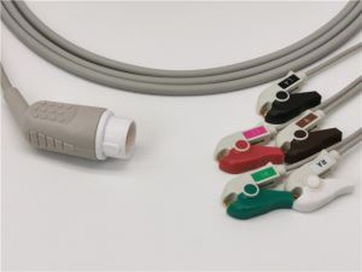 Philips kompatibelt EKG-adapterkabel 5 blyklemmer