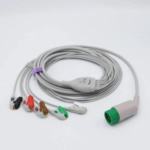 Lifepak-kompatibelt EKG-kabel og kabler 12 pin