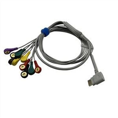 Originalt Rencare 10 Lead Ecg Holter Kabel Grå TPU materiale